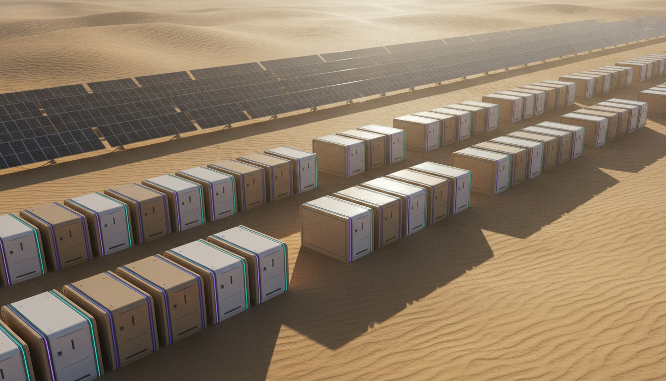 Grid-scale battery storage and solar for Middle East